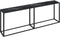 vidaXL - Wandtafel - 220x35x75,5 - cm - gehard - glas - zwartmarmerkleurig