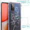 iMoshion Hoesje Geschikt voor Samsung Galaxy A72 Hoesje Met Koord - iMoshion Design Hoesje met Koord - Wit / Transparant / Woman Flower