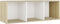 vidaXL - Tv-meubel - 107x35x37 - cm - bewerkt - hout - wit - en - sonoma - eikenkleurig