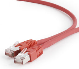 S/FTP Cat6A patchkabel LSZH, rood 0.5 m