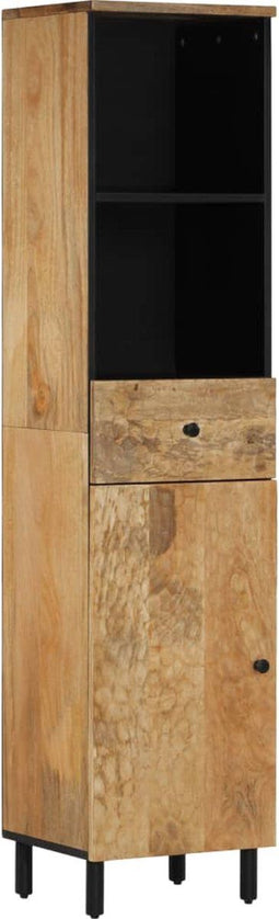 vidaXL - Badkamerkast - 38x33x160 - cm - massief - mangohout