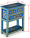 vidaXL - Dressoir - met - lades - handgeschilderd - massief - mangohout - turquoise