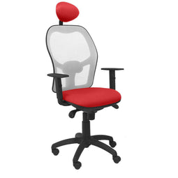 Bureaustoel met hoofdsteun Jorquera Piqueras y Crespo ALI350C Rood