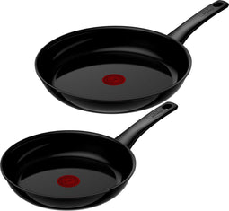 Tefal Renew Black ON - Keramische Koekenpannenset - Ø24 & Ø28 cm - PFAS-vrij - Geschikt voor Inductie