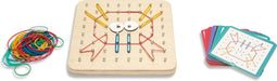 BS Toys Geobord - Motoriekspel - Educatief spel - Hout - 18 x 18 cm