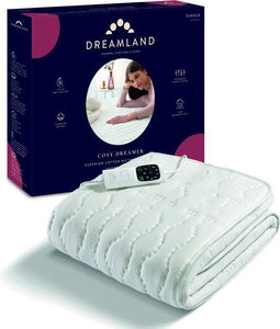 Dreamland 26055 - Elektrische deken - 1-persoons - 150x80 cm - Italiaans katoen