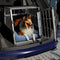 Aluminium hondentransportbox L - Veilig vervoer middelgrote honden - Zwart