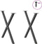 vidaXL - Eettafelpoten - 2 - st - X-vormig - 80x(72-73) - cm - staal - antraciet