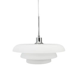 Dyberg Larsen AVA Pendant - Hanglamp D40 cm - Opal glas met chroom