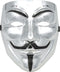 Feest - Gezichtsmasker - Eindexamenfeest - Anonymous masker - 4Pack Wit/Zwart/Grijs/Goud