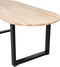 WOOOD Tablo Tafel Ovaal met U-Poot - Eiken/Metaal - 75x220x90