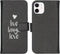 iMoshion Hoesje Geschikt voor iPhone 12 Mini Hoesje Met Pasjeshouder - iMoshion Design Softcase Bookcase - Wit / Zwart / Live Laugh Love
