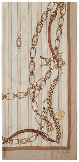 GUESS sjaal - Scarf 90x180 - Zacht materiaal - Shell