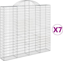 vidaXL - Schanskorven - 7 - st - gewelfd - 200x30x180/200 - cm - ijzer
