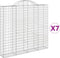 vidaXL - Schanskorven - 7 - st - gewelfd - 200x30x180/200 - cm - ijzer
