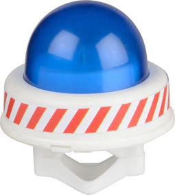 TOM - Sirene met licht - 6,5 cm - blauw/wit