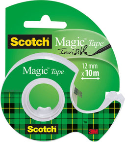 Plakband scotch magic 810 12mmx10m + plakbandh | 12 stuks