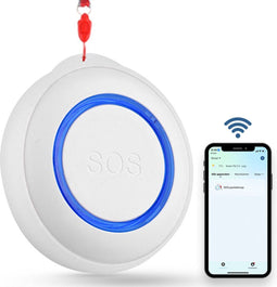 Gologi Slim Persoonlijk Alarm - Alarmknop voor Senioren - Paniekknop via WiFi - Wit
