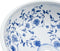 vidaXL - Opzetwasbak - rond - Φ41x14 - cm - keramiek - wit - en - blauw