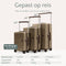 Skycases City Walker - Medium Reiskoffer 77L - Lichtgewicht & Sterk - 360° Spinner Wielen - TSA-slot - Wetpouch - Champagne