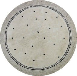 Tapis Petit Round Anna Vloerkleed 110 x 110 cm Dots Cream