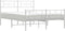 vidaXL - Bedframe - met - hoofd- - en - voeteneinde - metaal - wit - 160x200 - cm
