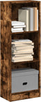 vidaXL - Boekenkast - 40x24x109 - cm - bewerkt - hout - gerookt - eikenkleurig