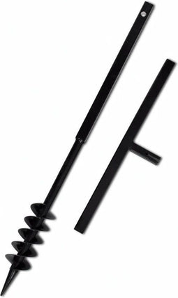 vidaXL - Grondboor - met - handvat - en - schroefkop - (dubbele - schroef) - 80 - mm - (zwart)