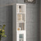 vidaXL Wandkast - 34,5x32,5x90 cm - bewerkt hout - hoogglans wit