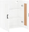vidaXL - Wandkast - 69,5x34x90 - cm - bewerkt - hout - hoogglans - wit