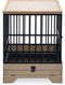 Designed by Lotte Quirine - Hondenbench - Verhoogde instap met uitneembare lade - Zwart - M - 81x57x71 cm