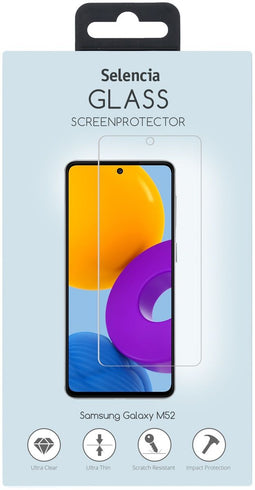 Selencia Galaxy M52 - Gehard Glas Screenprotector - 9H krasbestendig