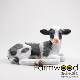 Farmwood Animals | koe kalf liggend | 46,5x28,5x27cm | FW 1066