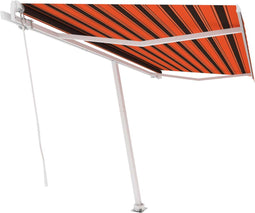vidaXL - Luifel - vrijstaand - handmatig - uittrekbaar - 450x300 - cm - oranje - bruin