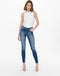 ONLY ONLBLUSH LIFE MID SK ANK RAW REA403 Dames Jeans - Skinny ankle jeans - Geruwde randen - Maat XS