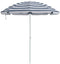 vidaXL - Strandparasol - met - Aluminium - Paal - Blauw - & - Wit - 240 - cm