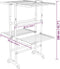vidaXL - Droogrek - 2-laags - met - wieltjes - 60x70x106 - cm - zilverkleurig