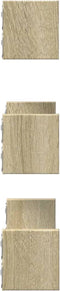 vidaXL - Wandschappen - 3 - st - bewerkt - hout - sonoma - eikenkleurig