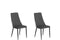 Set van 2 eetkamerstoelen CLAYTON Fluweel Donkergrijs