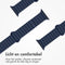 imoshion Siliconen magnetisch bandje - Geschikt voor Apple Watch 1, 2, 3, 4, 5, 6, 7, 8, 9, 10 (42 mm), SE - 38/40/41 mm - Donkerblauw - One Size