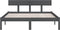 vidaXL - Bedframe - massief - grenenhout - grijs - 150x200 - cm