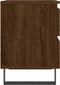 vidaXL - Nachtkastje - 40x35x50 - cm - bewerkt - hout - bruin - eikenkleur