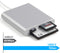 Unitek Y-9313 - USB 3.0 3-Port Geheugenkaartlezer - CF microSD SD - Zilver