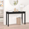 vidaXL - Wandtafel - 110x40x75 - cm - massief - grenenhout - zwart