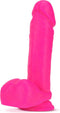 Blush Dildo Love Toy NEO ELITE 8 INCH SILICONE DUAL DENSITY COCK WITH BALLS NEON Roze