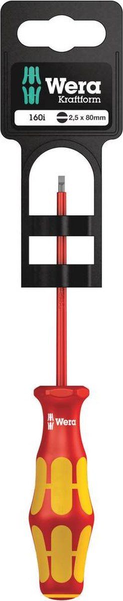 Wera geïsoleerde schroevendraaier - sleuf - 2,5 x 80mm