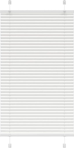 vidaXL - Plissé - rolgordijn - 70x100 - cm - stofbreedte - 69,4 - cm - polyester - wit