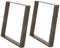 vidaXL - Eettafelpoten - 2 - st - U-vormig - 90x(72-73) - cm - staal - naturel