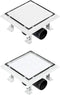 vidaXL - Doucheafvoer - met - 2-in-1 - deksels - 18x18 - cm - roestvrij - staal