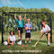 BERG SportsGoal M Voetbaldoel - 240x160 cm - Geïntegreerde Scoreteller - incl. 4 Pionnen - Zwart/Rood